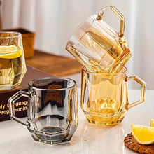 Set van 6 glazen met handvat – hittebestendig, stijlvol en veelzijdig in amberkleur
