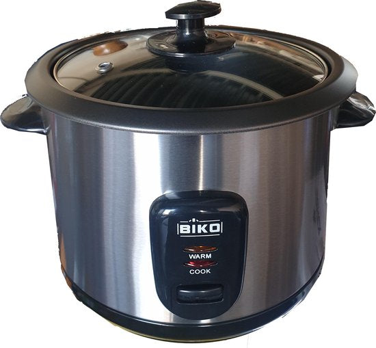 Rijstkoker BIKO – 0.6 Liter, RVS Behuizing met Kook- en Warmhoudfunctie