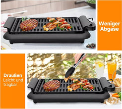 Scheffler Elektrische Grill – 1200W | Rookvrij & Draagbaar | 38 x 25 cm