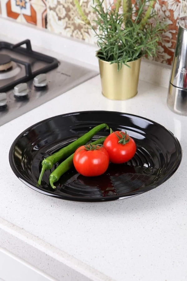 Roosterplaat voor Gasfornuis – Ø 31 cm | Geëmailleerde Grillplaat voor Paprika’s, Groenten & Kastanjes – detailfoto 2