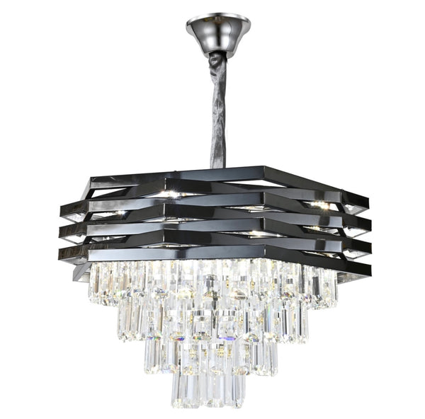 Hanglamp ZEUS Smoke – Luxe Design met Glazen Kristallen