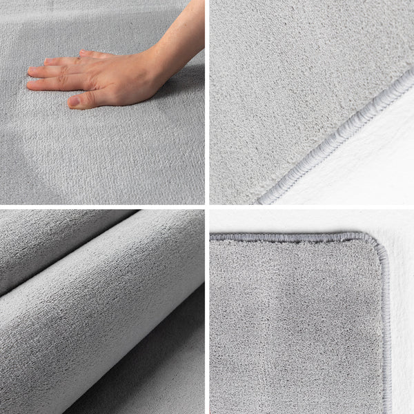 Vloerkleed SKY Silver – Effen, Tijdloos & Onderhoudsvriendelijk – detailfoto 2