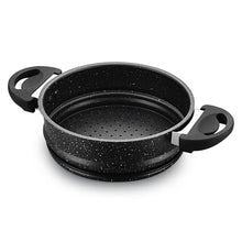Ferveo Sahra Couscouspan – 12,5 liter – Ø28 cm – Aluminium met marmer coating – Zwart