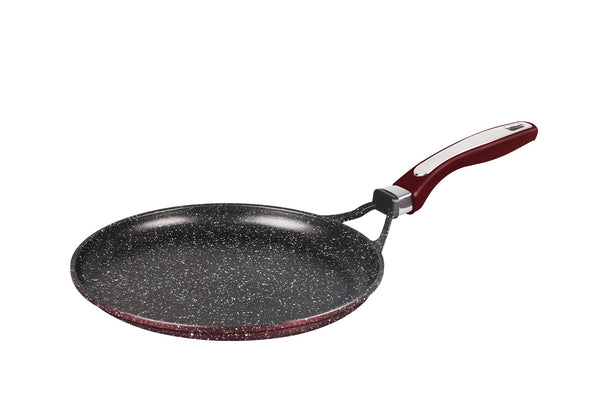 Royal Swiss Koekenpan / Pizzapan – 28 cm, Bordeauxrood, Geschikt voor Alle Warmtebronnen