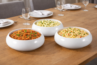 Trendy chubby porseleinen schaal wit 24 cm 7 cm hoog per stuk