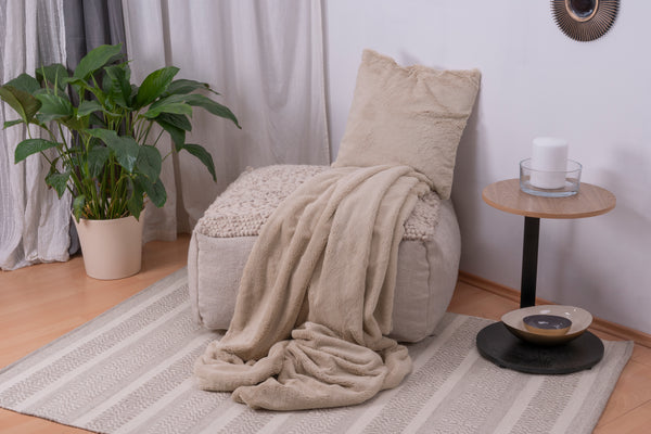 Fluffy Dekenset 2-delig – Crème – Super Zacht & Luxe Comfort