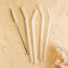 Glazen rietjes set – 4 herbruikbare rietjes + schoonmaakborstel – Eco vriendelijk & transparant