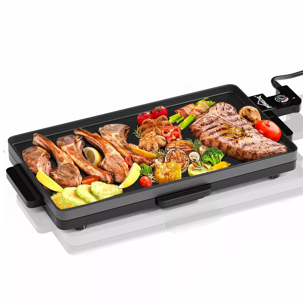 HOMELUX Elektrische Grillplaat – 1800W, Groot Kookoppervlak, Anti-aanbaklaag