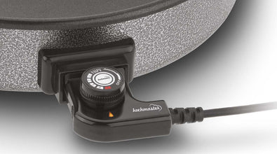 Elektrische pizzapan – 48 cm – 1500W – Diep & antiaanbak – Verstelbare temperatuur