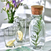 Krosno Pure Karaf 1,1 Liter met Kurkdop – Glazen Waterkaraf voor Water, Sap & Infused Drinks