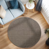 Vloerkleed LOOM rond Brown – Trendy Geweven & Effen Design