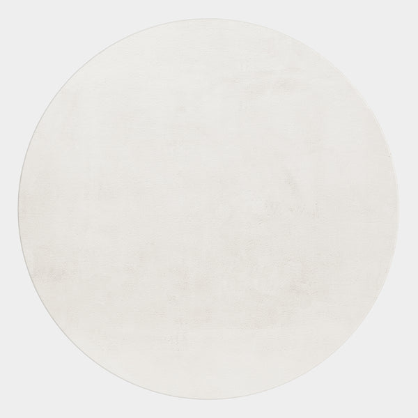 Vloerkleed rond FLUFFY Cream/Off-white - Ultiem zacht en comfortabel – detailfoto 2