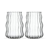 Linea Wave Glazen – 2-delig – 530 ml – Borosilicaatglas – Hittebestendig