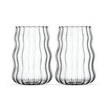 Linea Wave Glazen – 2-delig – 530 ml – Borosilicaatglas – Hittebestendig