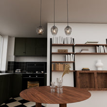 ISTAR 3-Lichts Langwerpige Hanglamp – Zwart Staal met Smoke Glazen Kappen Eettafelmodel