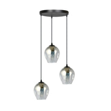 ISTAR 3-Lichts Hanglamp – Zwart Staal met Smoke Glazen Kappen