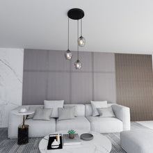 ISTAR 3-Lichts Hanglamp – Zwart Staal met Smoke Glazen Kappen