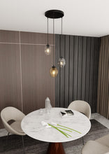 ISTAR 3-Lichts Hanglamp – Zwart Staal met Mix Glazen Kappen