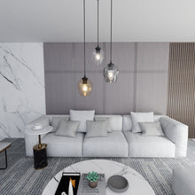 ISTAR 3-Lichts Hanglamp – Zwart Staal met Mix Glazen Kappen