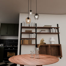 ISTAR 3-Lichts Hanglamp – Zwart Staal met Mix Glazen Kappen