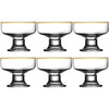 Pasabahce Ice Ville Golden Touch ijscoupes – set van 6 glazen schaaltjes met gouden rand