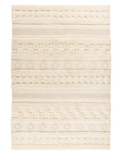 Handgemaakt wollen vloerkleed in Boho-stijl (Natural, 120 × 180 cm)
