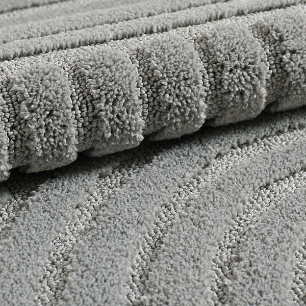 Rond Vloerkleed ART Silver – Japandi Stijl, Modern & Tijdloos – detailfoto 2