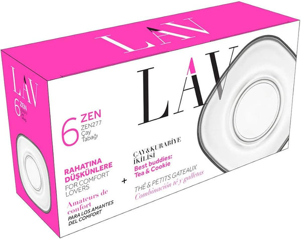 LAV ZEN Onderzetters – Set van 6 (14 x 14 cm) – detailfoto 2