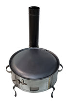 Traditionele Sac Oven – 60 cm – Houtskool & Hout – Afneembare Bakplaat + 50 cm Pijp