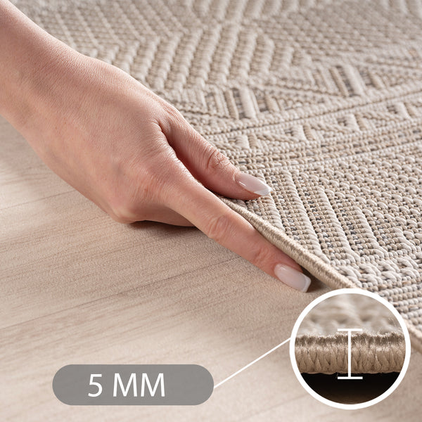 Vloerkleed DESERT 1303 Beige – Voor Binnen & Buiten – detailfoto 2