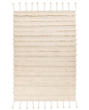 Handgemaakt wollen vloerkleed in Boho-stijl (Natural, 160 × 230 cm)