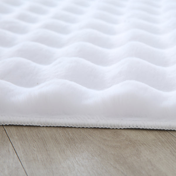 3D Fluffy Vloerkleed AMBIANCE White – Super Zacht – detailfoto 2
