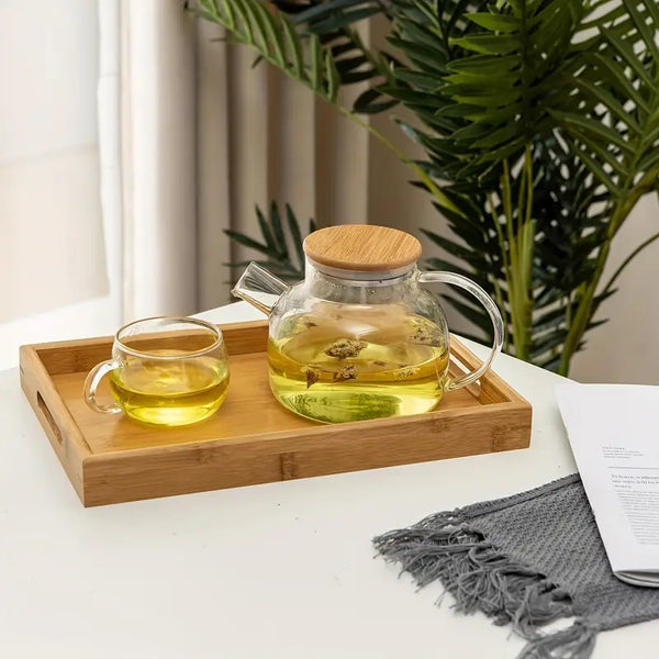 Bamboe Houten Dienblad S – 22 x 33 cm, Met Handgrepen