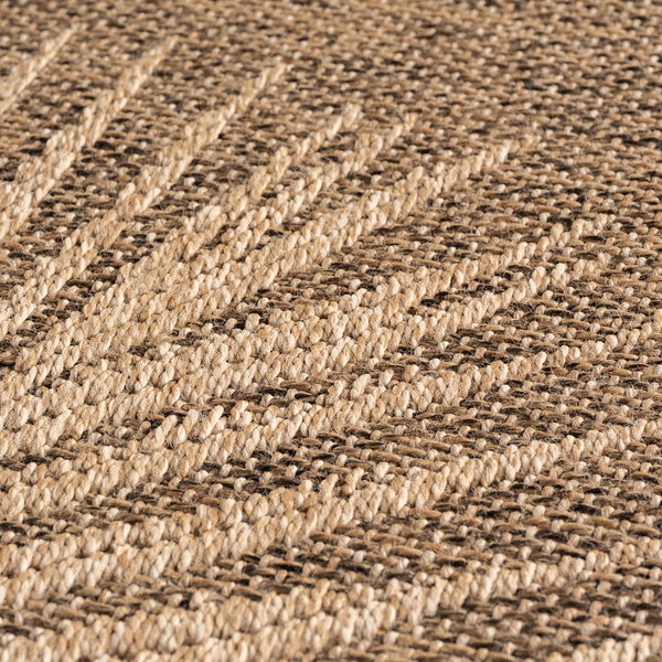 Vloerkleed TIMBER Beige – Palmblad design indoor & outdoor vloerkleed – detailfoto 2
