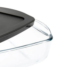 Pasabahce Borcam Ovenschaal met Deksel 3850 ml – Rechthoekig 25x40 cm – Glas – Oven- en Vaatwasserbestendig
