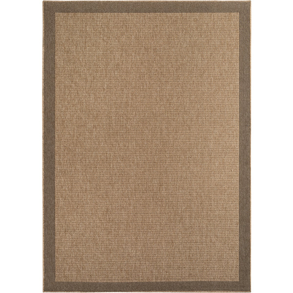 Vloerkleed TIMBER Beige – Indoor & outdoor vloerkleed met kader design