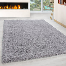 Vloerkleed LIFE Shaggy hoogpolig - Lichtgrijs