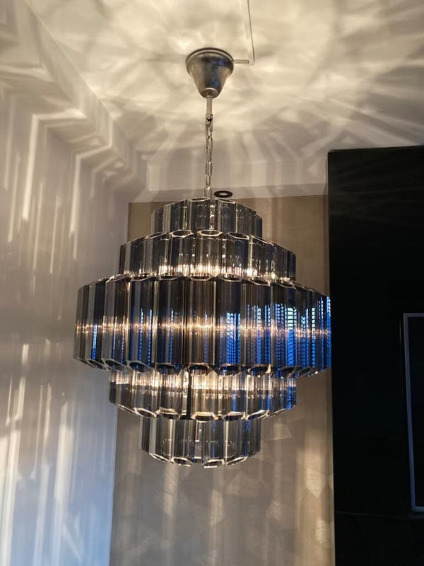 Luxury Hanglamp Ulm – Smoke Glas – Ø60 cm – In Hoogte Verstelbaar – Modern Design – detailfoto 2