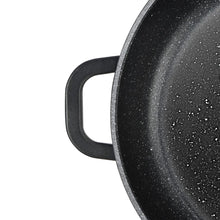 Ferveo Omega braadpan – Ø28 cm – met glazen deksel en marmercoating – zwart