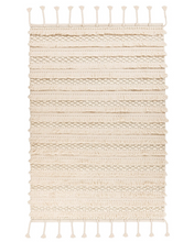 Handgemaakt wollen vloerkleed in Boho-stijl (Natural, 200 × 290 cm)
