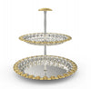 Luxe 2-laags etagère goud/zilver (30 cm) – Ø 30/24 cm