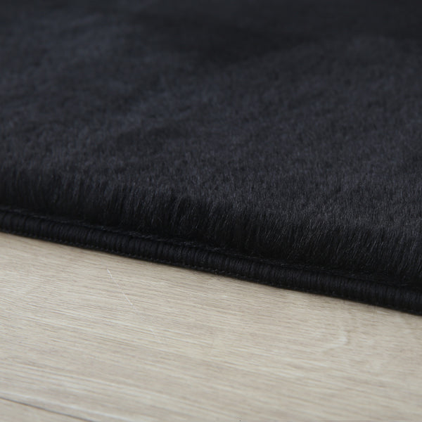 Vloerkleed rond FLUFFY Zwart - Ultiem zacht en comfortabel
