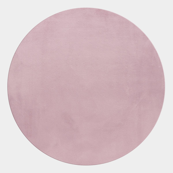 Vloerkleed rond FLUFFY Roze - Ultiem zacht en comfortabel – detailfoto 2