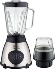 Royal Swiss 2-in-1 Blender 1500 ml Glas + Grinder – 1030W RVS Blender voor Smoothies, Koffie & Noten (2 Snelheden, RVS Messen)