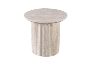Salontafel Lagos Rond 50 cm – Travertin Beige – Moderne Bijzettafel
