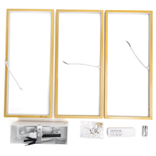LED Geometrische Plafondlamp 38W Goud – Dimbaar CCT 2700K-6500K met Afstandsbediening – Modern Vierkant Design