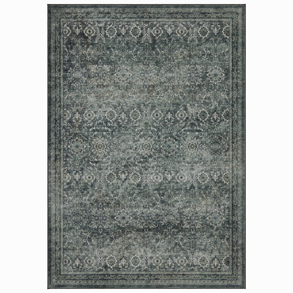 Wasbaar groen vloerkleed Inka 1148 – antislip, 3 mm