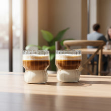 Glazen Koffieglazen 300 ml – Trendy Linea Borosilicaatglas Set van 2