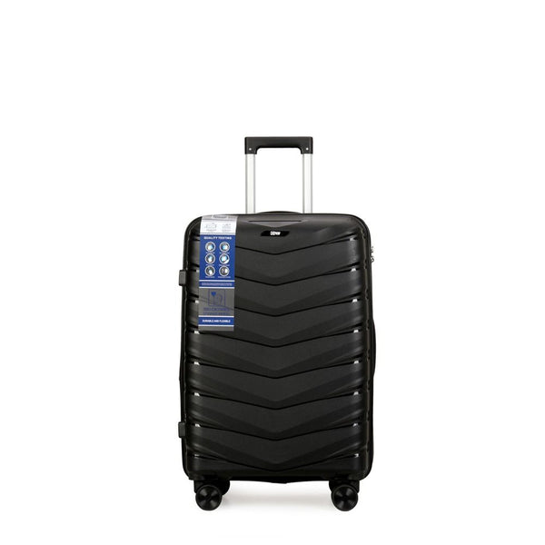 Kofferset Zwart 3-delig met TSA-cijferslot en 4 dubbele 360° wielen