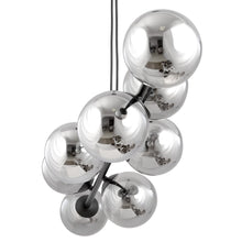 ROSSI 6-Lichts Hanglamp – Zwart Staal met Smoke Glazen Kappen